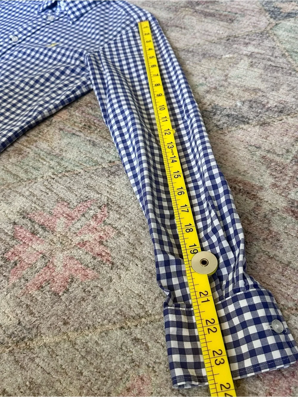 Ralph Lauren Blue and White Gingham Kids Button-Down Shirt